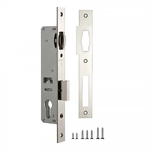 Корпус узкопрофильного замка с роликовой защелкой PROF155-25 (155-25) CP хром