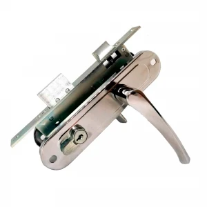 Замок врезной цилиндровый с защёлкой в комплекте с ручкой ЗВ4-70/07 (хром лак), 4 кл.