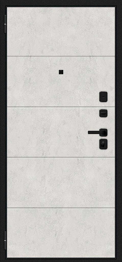 Входная дверь Граффити-1 Инсайд/SBlack Букле черное/Look Art BR6222 внутренняя сторона