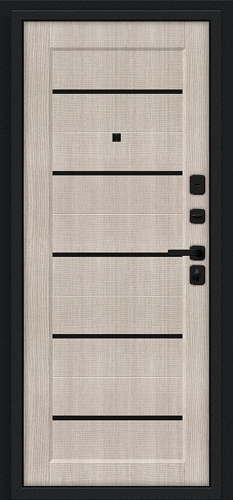 Входная дверь Борн/SBlack Букле черное/Cappuccino Melinga BR6183 внутренняя сторона