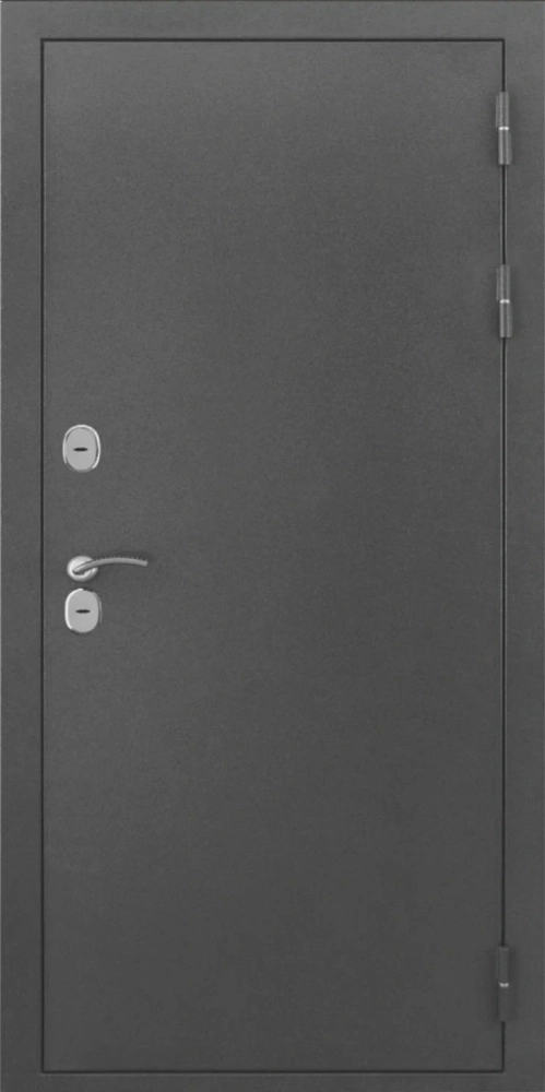 Входная дверь ДвериПРО L-Термо серебро Алиса (16мм, ПВХ софт грей, зеркало) DPRO197902 внешняя сторона